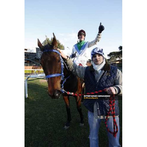 Josef Bartos on Paracchinii triumphs after winning the 59.a Gran Corsa Siepi di Roma. Roma, 15th february 2009 ph. Stefano Grasso