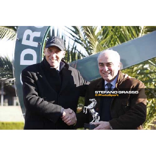 trainer Paolo Favero with the Pres. of Anapco Roma, 15 febbraio 2009 ph. Stefano Grasso