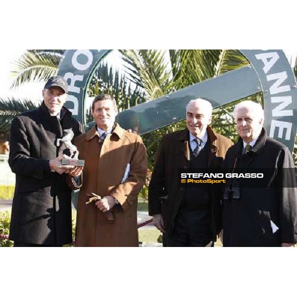 trainer Paolo Favero with gen. Filiberto Cecchi, the Pres. of Anapco and Enzo Mei Roma, 15 febbraio 2009 ph. Stefano Grasso