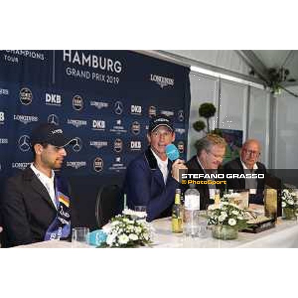 LGCT of Hamburg - Press conference - Nayel Nassar (EGY), Daniel Deusser (GER), Marco Danese (LGCT Sport director), Volker Wullf - Hamburg, Derby Park - 1 June 2019 - ph.Stefano Grasso/LGCT