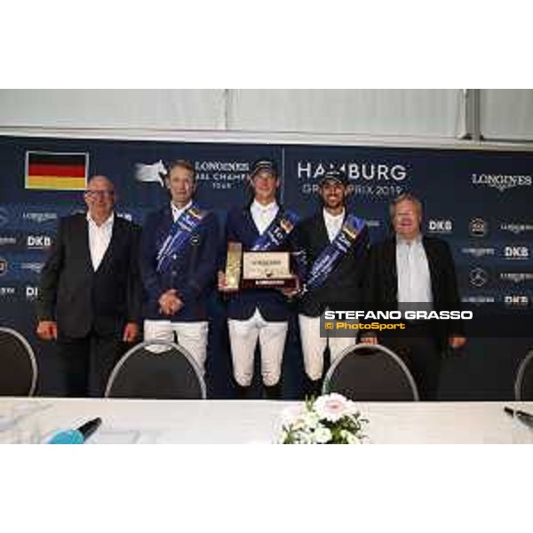 LGCT of Hamburg - Press conference - Volker Wullf, Peder Fredricson (SWE), Nayel Nassar (EGY), Daniel Deusser (GER), Marco Danese (LGCT Sport director), - Hamburg, Derby Park - 1 June 2019 - ph.Stefano Grasso/LGCT