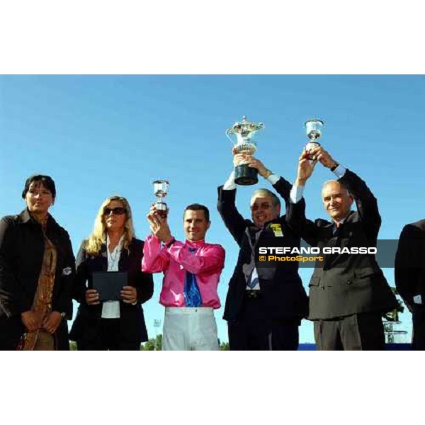 presentation of Gran Premio di Milano - winner Senex - William Mongil - Stall Meerbush Milan San Siro 20th june 2004 ph. Stefano Grasso