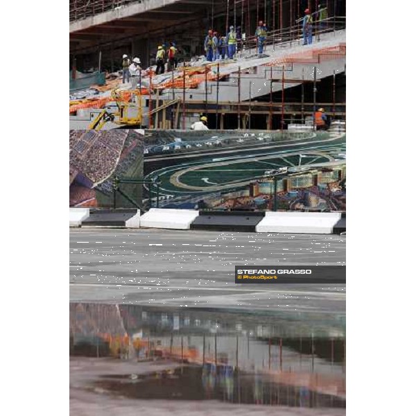 a view of the works for the new grandstand of Meydan Dubai, 26th march 2009 ph. Stefano Grasso