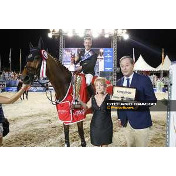 LGCT of Monaco - Grand Prix - Prize giving ceremony - Maikel Van Der Vleuten (NED), Diane Fissore, Charles Villoz, Longines watch - Monaco, Port Hercule - 29 June 2019 - ph.Stefano Grasso/LGCT