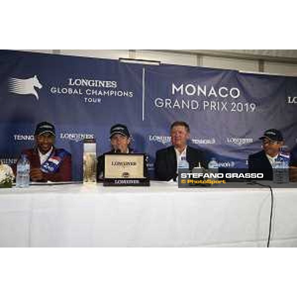 LGCT of Monaco - Grand Prix - Press Conference: Bassem Hassan Mohammed (QAT), Maikel Van Der Vleuten (NED), Jan Tops, Julien Epaillard (FRA) - Monaco, Port Hercule - 29 June 2019 - ph.Stefano Grasso/LGCT