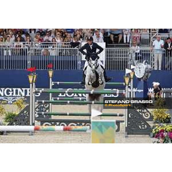 LGCT of London - Grand Prix - Emil Hallundbaek (DEN) on Dazermie - London, Royal Hospital Chelsea - 3 August 2019 - ph.Stefano Grasso/LGCT
