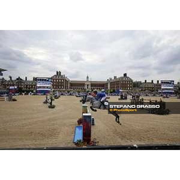 LGCT of London - Grand Prix - Christian Ahlmann (GER) on Clintrexo Z - London, Royal Hospital Chelsea - 3 August 2019 - ph.Stefano Grasso/LGCT