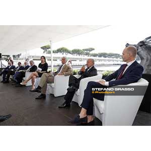 LGCT of Rome - Press conference Giovanni Malagò, President of Italian Olympic Committee, Franco Chimenti, Vice President of Italian Olympic Committee, Danielle Frongia, Assessore Sport e Grandi Eventi Comune di Roma Rome,Stadio dei Marmi,3rd September 2019 Ph.Stefano Grasso/LGCT
