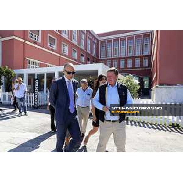LGCT of Rome - Daniele Frongia, Councillor for Sport and Major Events in the Municipality of Rome meets Jan Tops at Stadio dei Marmi Rome,Stadio dei Marmi,4th September 2019 Ph.Stefano Grasso/LGCT