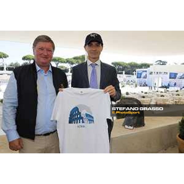 LGCT of Rome - Daniele Frongia, Councillor for Sport and Major Events in the Municipality of Rome meets Jan Tops at Stadio dei Marmi Rome,Stadio dei Marmi,4th September 2019 Ph.Stefano Grasso/LGCT