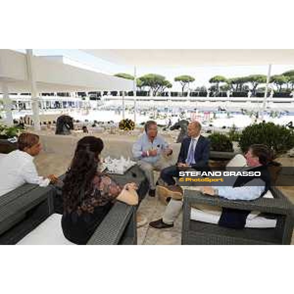 LGCT of Rome - Daniele Frongia, Councillor for Sport and Major Events in the Municipality of Rome meets Jan Tops at Stadio dei Marmi. Marco Danese and Eleonora Di Giuseppe with them Rome,Stadio dei Marmi,4th September 2019 Ph.Stefano Grasso/LGCT