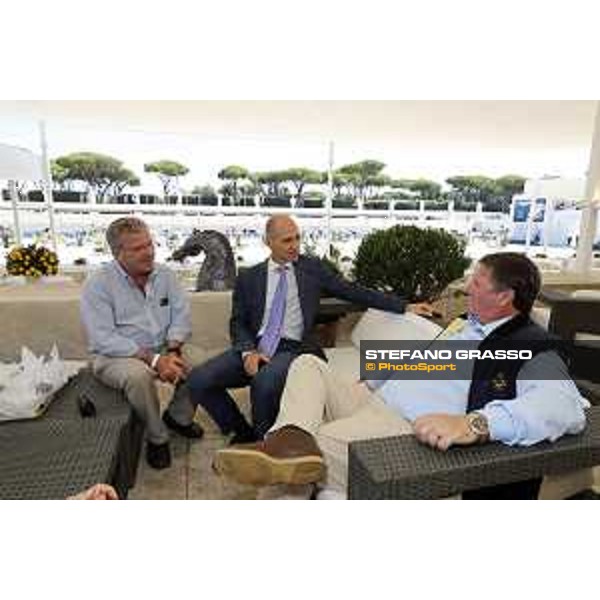 LGCT of Rome - Daniele Frongia, Councillor for Sport and Major Events in the Municipality of Rome meets Jan Tops at Stadio dei Marmi. Marco Danese and Eleonora Di Giuseppe with them Rome,Stadio dei Marmi,4th September 2019 Ph.Stefano Grasso/LGCT