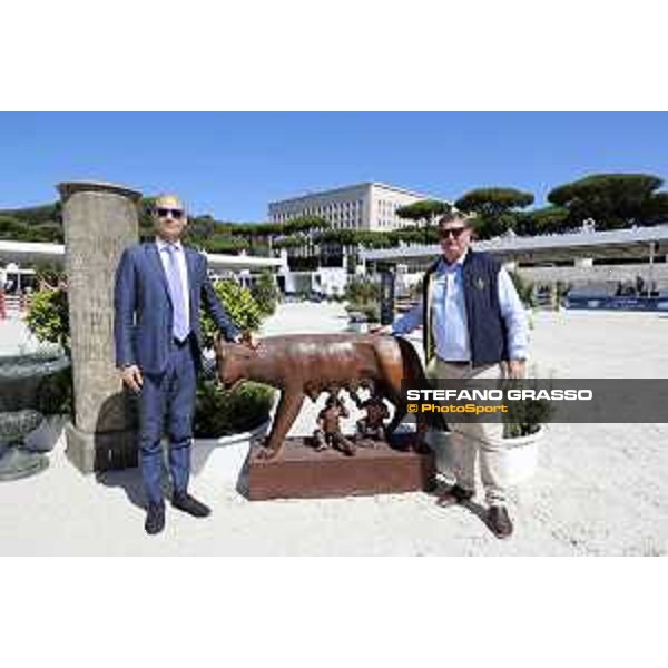 LGCT of Rome - Daniele Frongia, Councillor for Sport and Major Events in the Municipality of Rome meets Jan Tops at Stadio dei Marmi Rome,Stadio dei Marmi,4th September 2019 Ph.Stefano Grasso/LGCT