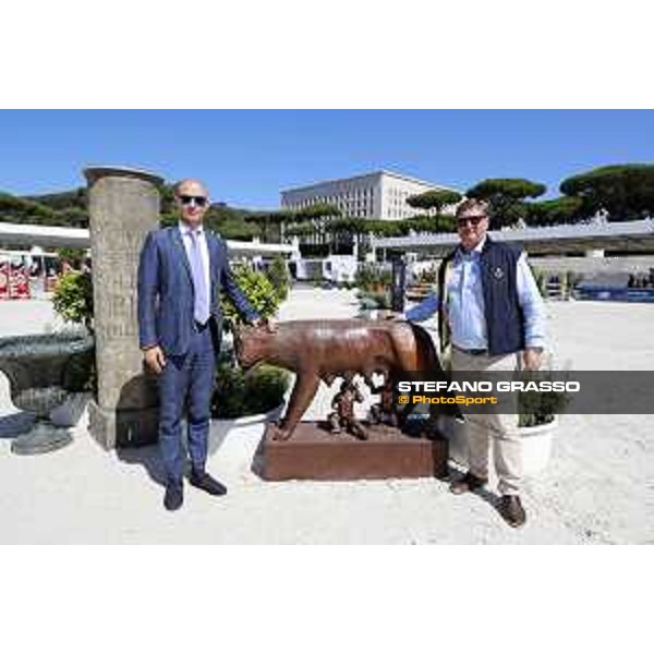 LGCT of Rome - Daniele Frongia, Councillor for Sport and Major Events in the Municipality of Rome meets Jan Tops at Stadio dei Marmi Rome,Stadio dei Marmi,4th September 2019 Ph.Stefano Grasso/LGCT
