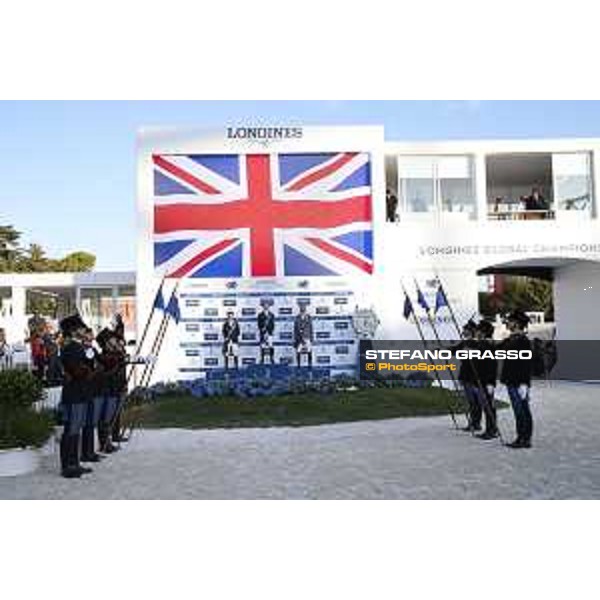 LGCT of Roma - Grand Prix - Prize giving ceremony - The podium: Marlon Modolo Zanotelli (BRA) , Ben Maher (GBR), Ludger Beerbaum (GER) - Roma, Stadio dei Marmi - 7 September 2019 - ph.Stefano Grasso/LGCT