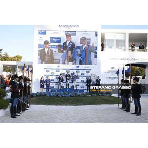 LGCT of Roma - Grand Prix - Prize giving ceremony - The podium: 1st Ben Maher (GBR), 2nd Marlon Modolo Zanotelli (BRA) and 3rd Ludger Beerbaum (GER) - Roma, Stadio dei Marmi - 7 September 2019 - ph.Stefano Grasso/LGCT