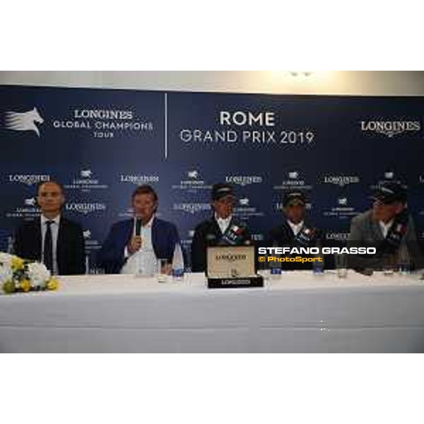 LGCT of Roma - Grand Prix - Press conference - Daniele Frongia, Jan Tops, Ben Maher (GBR), Marlon Modolo Zanotelli (BRA), Ludger Beerbaum (GER) - Roma, Stadio dei Marmi - 7 September 2019 - ph.Stefano Grasso/LGCT