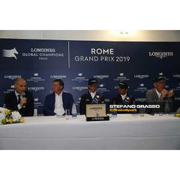LGCT of Roma - Grand Prix - Press conference - Daniele Frongia, Jan Tops, Ben Maher (GBR), Marlon Modolo Zanotelli (BRA), Ludger Beerbaum (GER) - Roma, Stadio dei Marmi - 7 September 2019 - ph.Stefano Grasso/LGCT