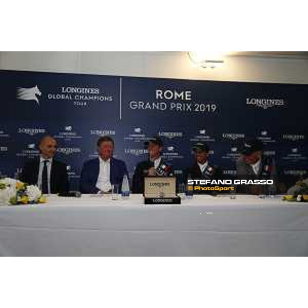 LGCT of Roma - Grand Prix - Press conference - Daniele Frongia, Jan Tops, Ben Maher (GBR), Marlon Modolo Zanotelli (BRA), Ludger Beerbaum (GER) - Roma, Stadio dei Marmi - 7 September 2019 - ph.Stefano Grasso/LGCT