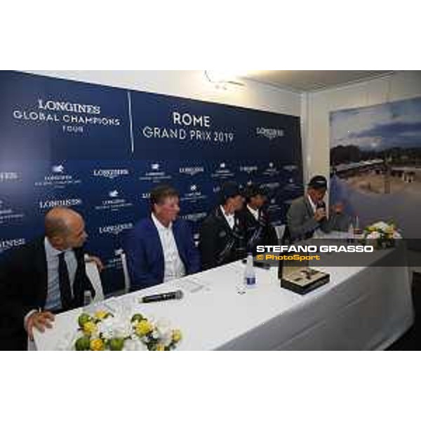 LGCT of Roma - Grand Prix - Press conference - Daniele Frongia, Jan Tops, Ben Maher (GBR), Marlon Modolo Zanotelli (BRA), Ludger Beerbaum (GER) - Roma, Stadio dei Marmi - 7 September 2019 - ph.Stefano Grasso/LGCT