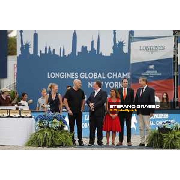 LGCT of New York - Grand Prix - Prize giving ceremony - Andre Agassi, Jan Tops, Jessica Newman, Charles Villoz - New York, Governors Island - 29 September 2019 - ph.Stefano Grasso/LGCT