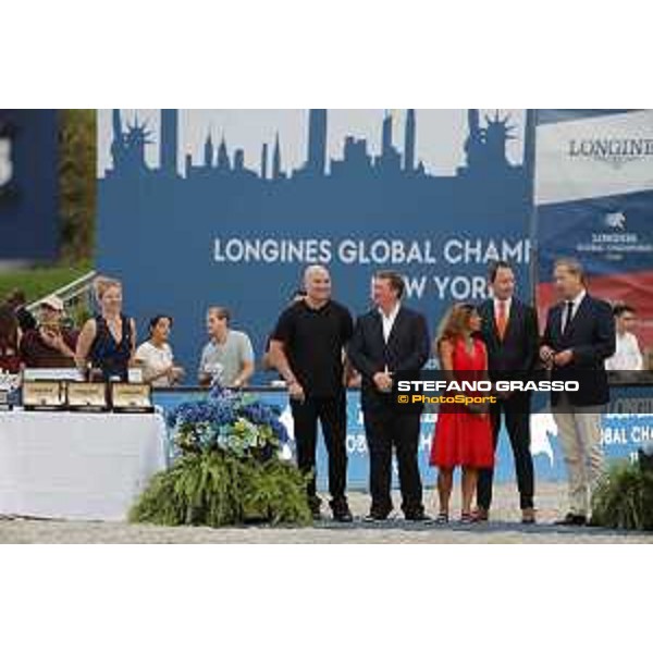LGCT of New York - Grand Prix - Prize giving ceremony - Andre Agassi, Jan Tops, Jessica Newman, Charles Villoz - New York, Governors Island - 29 September 2019 - ph.Stefano Grasso/LGCT