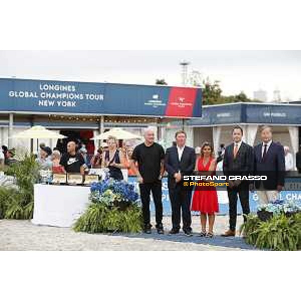 LGCT of New York - Grand Prix - Prize giving ceremony - Andre Agassi, Jan Tops, Jessica Newman, Charles Villoz - New York, Governors Island - 29 September 2019 - ph.Stefano Grasso/LGCT