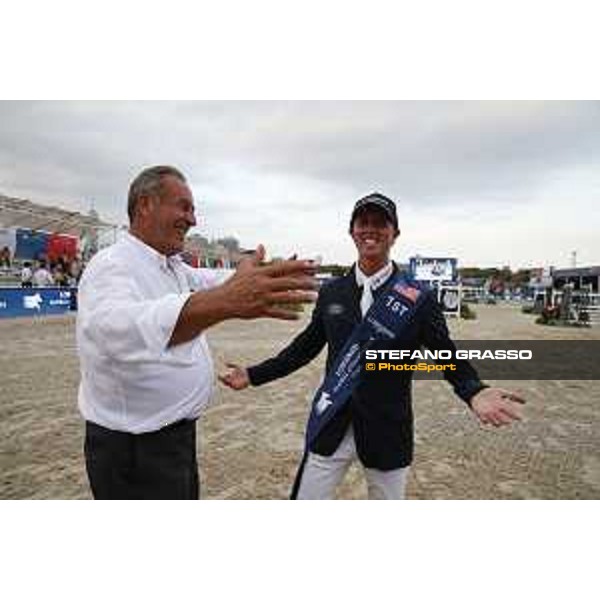LGCT of New York - Grand Prix - Prize giving ceremony - Ben Maher (GBR), Uliano Vezzani (Course Designer) - New York, Governors Island - 29 September 2019 - ph.Stefano Grasso/LGCT
