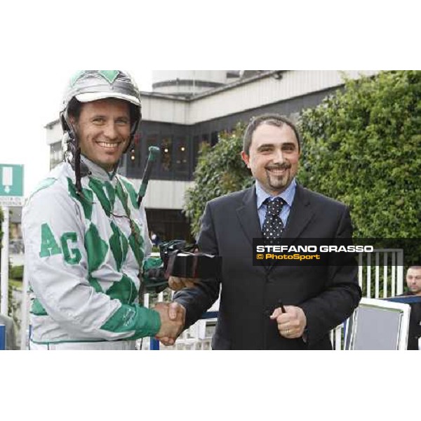 Andrea Guzzinati and Fabrizio Procino during the giving prize of the Gran Premio d\' Europa Milan, 25th april 2009 ph. Stefano Grasso