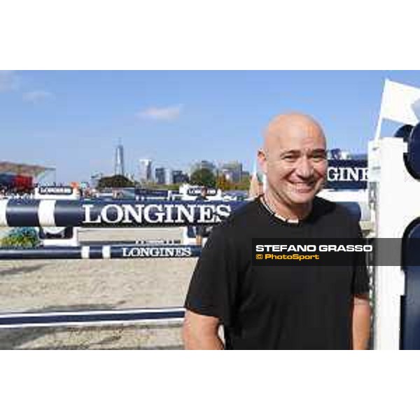 LGCT of NEW YORK - Andre Agassi, Longines Ambassador NEW YORK, Governors Island - 28 September 2019 - ph.Stefano Grasso/LGCT