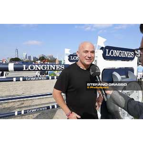 LGCT of NEW YORK - Andre Agassi, Longines Ambassador NEW YORK, Governors Island - 28 September 2019 - ph.Stefano Grasso/LGCT