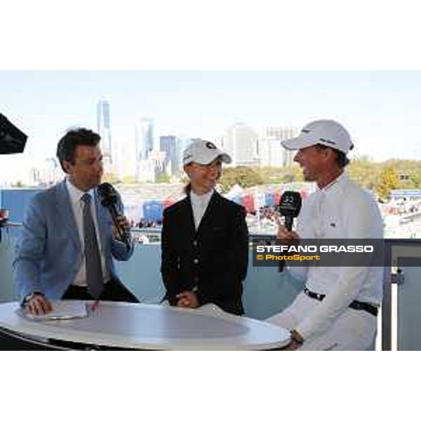 LGCT of NEW YORK - Georgina Bloomberg with Ben Maher interviews by Steven Wilde NEW YORK, Governors Island - 29 September 2019 - ph.Stefano Grasso/LGCT