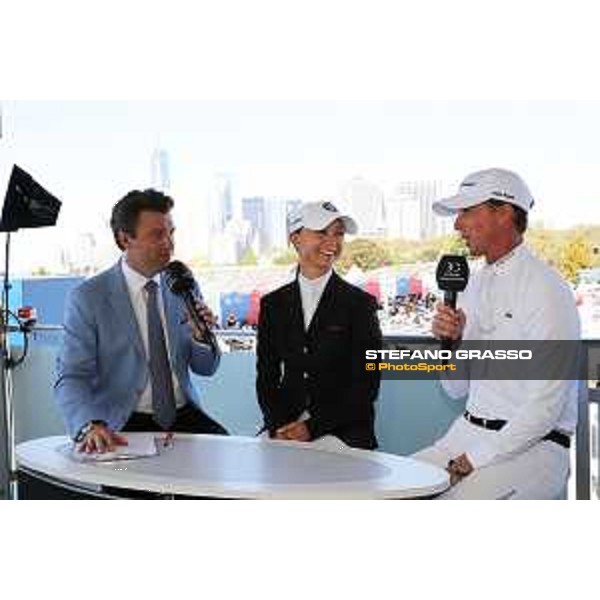 LGCT of NEW YORK - Georgina Bloomberg with Ben Maher interviews by Steven Wilde NEW YORK, Governors Island - 29 September 2019 - ph.Stefano Grasso/LGCT