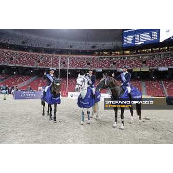 Team International - Vincent Vermeulen,Kenneth Cheng,Patrick Lam winners of Big Tour - Team Competition Beijing, Bird\'s Nest 12th October 2019 Ph.Stefano Grasso/LEBM