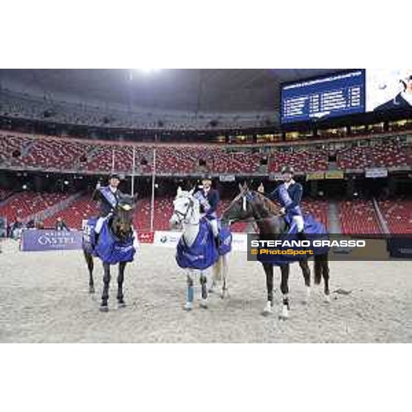 Team International - Vincent Vermeulen,Kenneth Cheng,Patrick Lam winners of Big Tour - Team Competition Beijing, Bird\'s Nest 12th October 2019 Ph.Stefano Grasso/LEBM