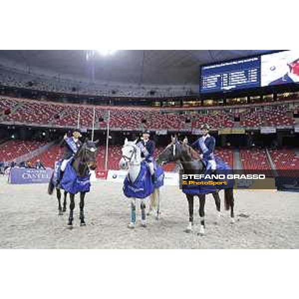 Team International - Vincent Vermeulen,Kenneth Cheng,Patrick Lam winners of Big Tour - Team Competition Beijing, Bird\'s Nest 12th October 2019 Ph.Stefano Grasso/LEBM