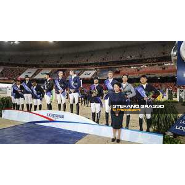 The prize giving ceremony of Big Tour - Team Competition Beijing, Bird\'s Nest 12th October 2019 Ph.Stefano Grasso/LEBM