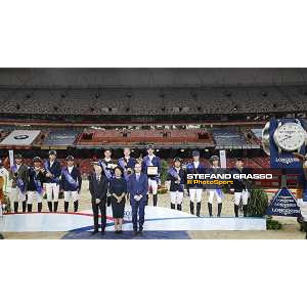 The prize giving ceremony of Big Tour - Team Competition Beijing, Bird\'s Nest 12th October 2019 Ph.Stefano Grasso/LEBM