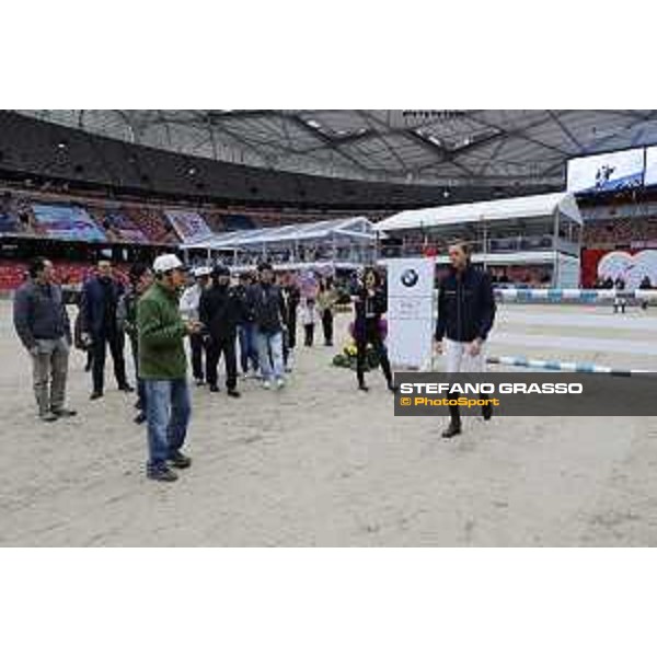 Martin Fuchs walking the course with SAP group Beijing, Bird\'s Nest 13th October 2019 Ph.Stefano Grasso/LEBM