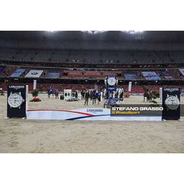 Longines Grand Prix - The Podium of Longines Grand Prix - Penelope Leprevost,Daniel Deusser,Bin Zhang - Beijing, Bird\'s Nest 13th October 2019 Ph.Stefano Grasso/LEBM