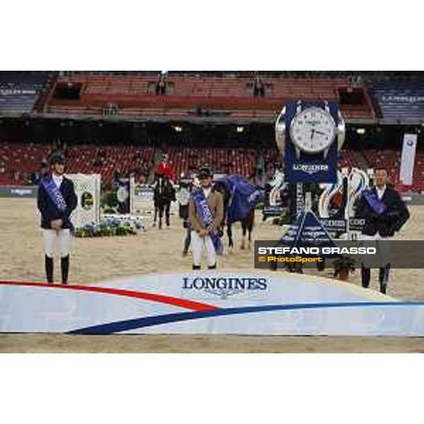 Longines Grand Prix - The Podium of Longines Grand Prix - Penelope Leprevost,Daniel Deusser,Bin Zhang - Beijing, Bird\'s Nest 13th October 2019 Ph.Stefano Grasso/LEBM