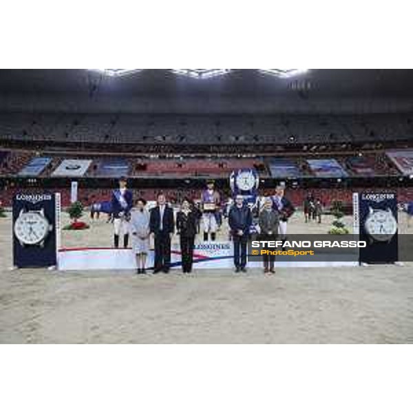 Longines Grand Prix - The Podium of Longines Grand Prix - Penelope Leprevost,Daniel Deusser,Bin Zhang Beijing, Bird\'s Nest 13th October 2019 Ph.Stefano Grasso/LEBM