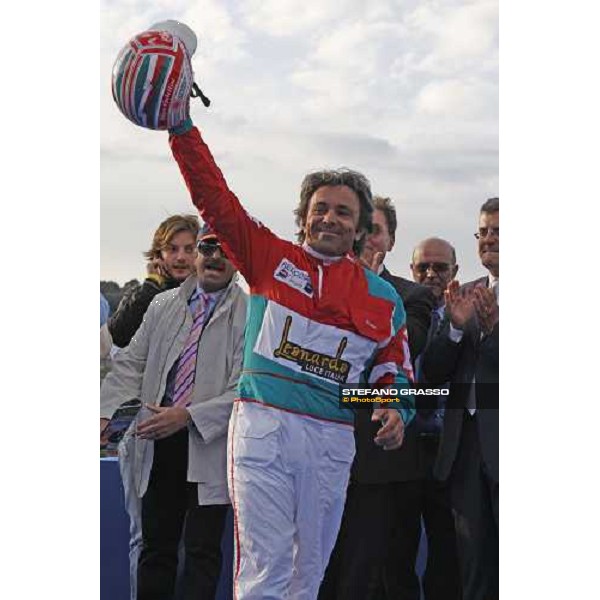 Pietro Gubellini in triumph after winning the 60°Gran Premio Lotteria - Trofeo Snai Napoli, 3rd may 2009 ph. Stefano Grasso