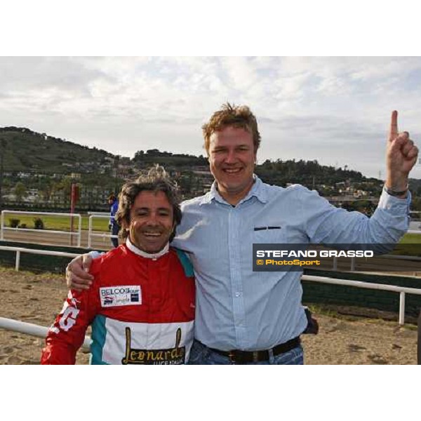 Pietro Gubellini with Harry Rantanen comes back in triumph after winning the 60°Gran Premio Lotteria - Trofeo Snai Napoli, 3rd may 2009 ph. Stefano Grasso