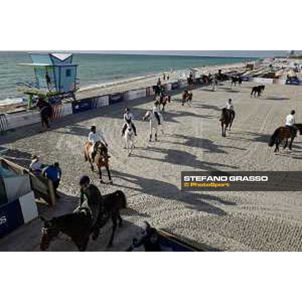 LGCT of Miami Beach - View of warm up arena - Miami Beach, South Beach - 17 April 2019 - ph.Stefano Grasso/LGCT