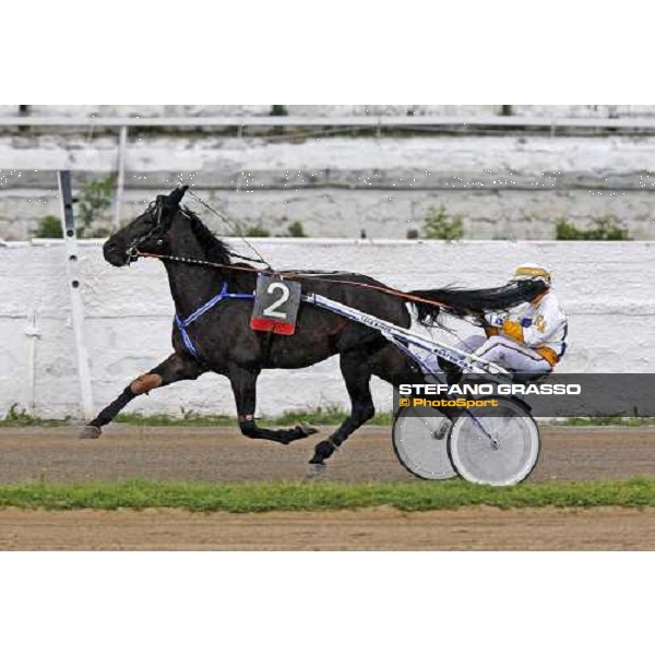 Roberto Andreghetti with Ghibellino warming up before the start of the 1st heat of the 60¡ Gran Premio Lotteria - Trofeo Snai Napoli, 3rd may 2009 ph. Stefano Grasso