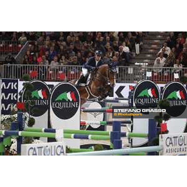 Fieracavalli 2019 - Longines FEI Jumping World Cup presented by Volkswagen - Paolo Paini (ITA) on Ottava Meraviglia di Ca? San G - Verona, Veronafiere - 10 November 2019 - ph.Stefano Grasso/JV