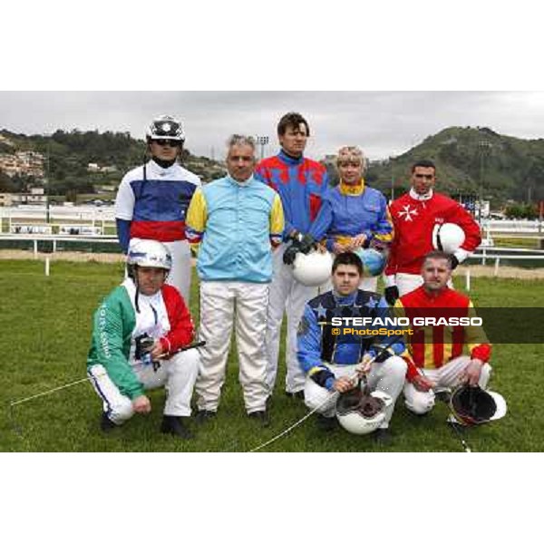 the group photo of the drivers of Trotting Championship of Mediterraneo Napoli, 3rd may 2009 ph. Stefano Grasso