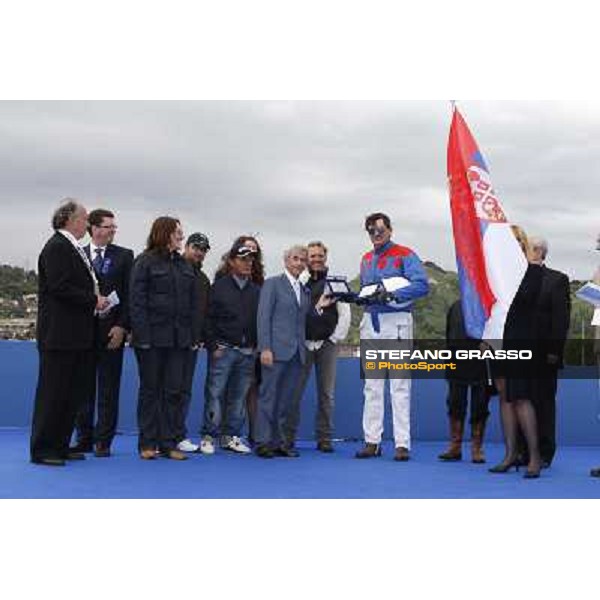 giving prize ceremony for J.Vukov winner of 2nd tour of trotting championship of Mediterraneo Napoli, 3rd may 2009 ph. Stefano Grasso