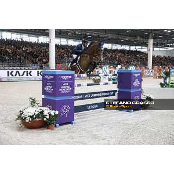 Fieracavalli 2019 - Longines FEI Jumping World Cup presented by Volkswagen - Paolo Paini (ITA) on Ottava Meraviglia di Ca? San G - Verona, Veronafiere - 10 November 2019 - ph.Stefano Grasso/JV
